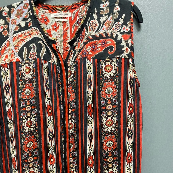 Isabel Marant Etoile Tad Paisley Print Jumpsuit-Size Medium - Picture 4 of 12